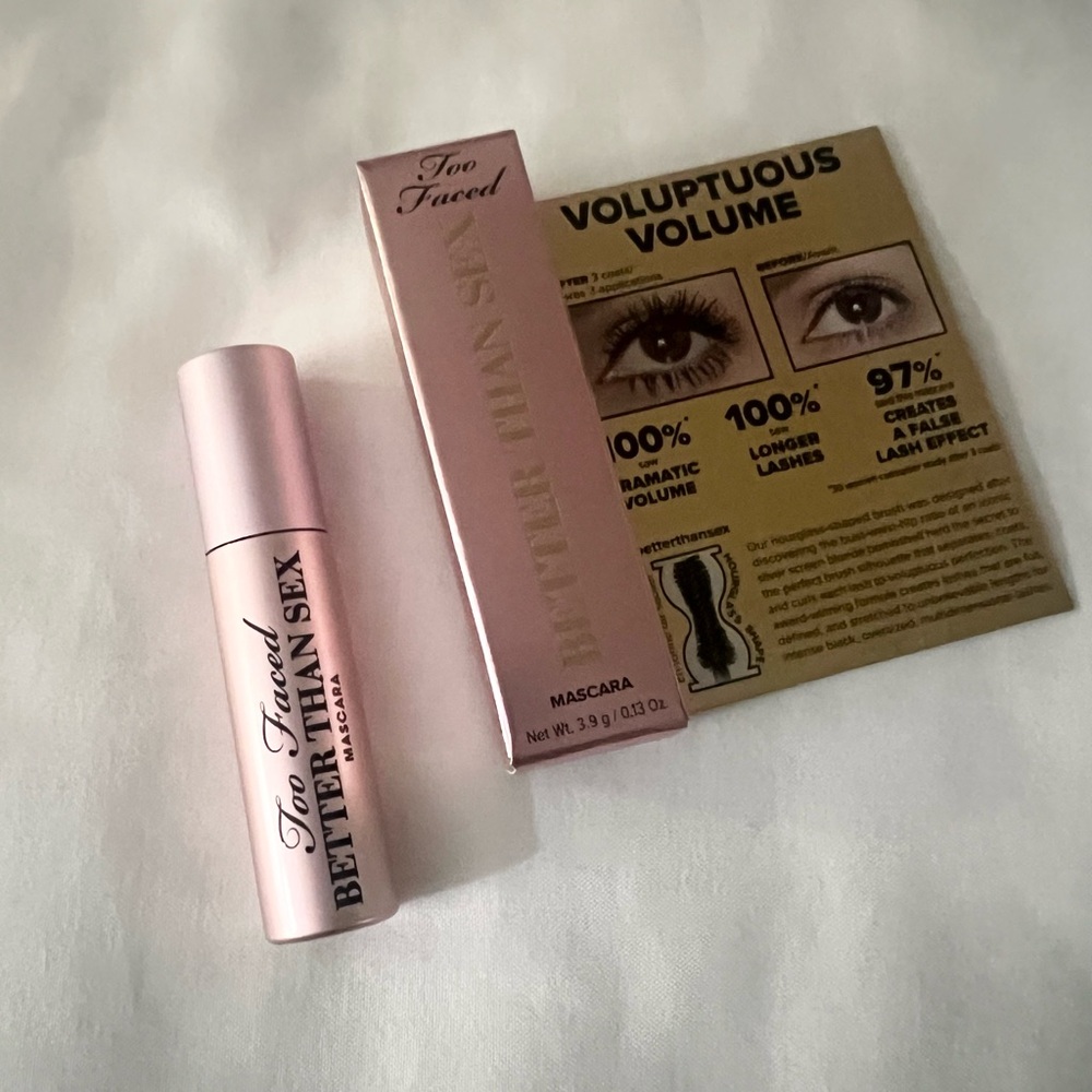 Too Faced Better Than Sex Mascara - 0.27oz. travel trial mini size Pink